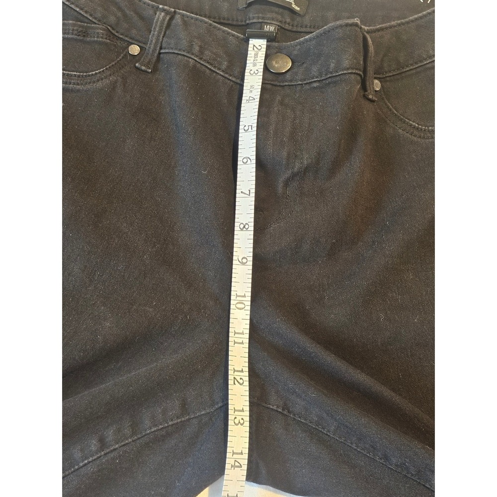 1822 Denim Black Wash High Waist Skinny Jeans Women's Size 14W Stretch Comfort - Picture 5 of 6